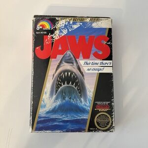 Jaws (Game & Box) Missing Manual Nintendo NES